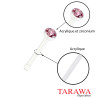Piercing nez tige droite avec strass en acrylique