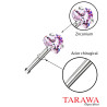 Piercing nez tige droite strass coeur