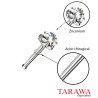 Piercing nez tige droite strass coeur