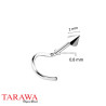 Piercing nez titane spike