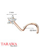 Piercing nez acier motif étoile cristal - Piercing nez pas cher