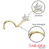 Piercing nez acier motif étoile cristal - Piercing nez pas cher