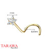 Piercing nez acier motif étoile cristal - Piercing nez pas cher