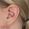 Piercing labret en titane diamant CZ