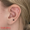 Piercing labret titane motif croix - Tarawa.com