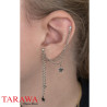 Piercing oreille hélix chaine avec étoile en acier