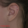 Piercing barbell oreille tragus hélix or jaune 14 carats - Tarawa.com
