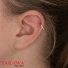 Anneau piercing hélix acier avec strass irisé en vente sur Tarawa.com
