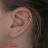Vente de piercing anneau titane opale blanche - Tarawa.com