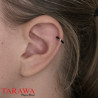 Vente de piercing anneau titane noir oreilles - Tarawa.com