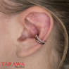 Piercing double anneau avec strass en titane or rose