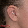 Piercing anneau titane avec strass argent