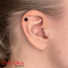 Piercing oreille flèche acier noir