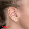 Piercing oreille flèche acier doré
