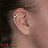 Piercing labret en titane long opale