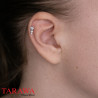 Piercing labret ligne cristaux titane - Tarawa.com