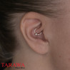 Piercing anneau titane avec strass doré
