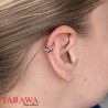 Anneaux triple strass pour septum, cartilage d'oreille, Daith