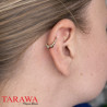 Anneaux triple strass pour septum, cartilage d'oreille, Daith