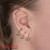 Piercing Oreille Acier chirurgical cristal - Tarawa.com