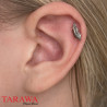 Piercing labret titane motif croix - Tarawa.com