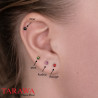 Piercing Oreille Acier chirurgical cristal - Tarawa.com