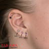 Piercing de Tragus avec zirconium blanc - Piercing Oreille - Tarawa