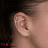 Piercing Oreille cartilage et tragus triple cristal - Tarawa piercing oreille