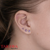 Piercing oreilles opale violette