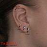 Piercing labret titane bleu Bille cristal