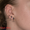 Piercing labret classique titane bille 3 mm - Tarawa.com