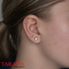 Piercing tragus acier noir pierre opale