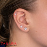 Piercing cartilage doré cristal griffé - Piercing tragus