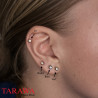 piercing oreille cristal titane anodisé couleur bleu - Tarawa piercing