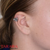Piercing oreille motif rose acier - Tarawa piercing