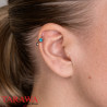 piercing Fer a cheval cristal blanc - Piercing Tarawa