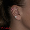 Piercing oreille cartilage motif coeur strass rose - Tarawa piercing