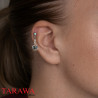 Piercing oreille pendentif couronne bleu - Tarawa piercing