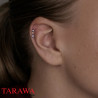Piercing oreille pendentif bille strass violet - Tarawa piercing