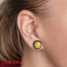 Piercing oreille faux plug noir logo smiley - Tarawa piercing