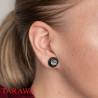Piercing oreille faux plug noir logo lets fuck - Tarawa piercing