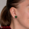Piercing oreille faux plug noir logo trèfle - Tarawa piercing