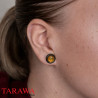 Piercing faux écarteur en ambre - Piercing Tarawa