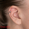 piercing Fer a cheval cristal blanc - Piercing Tarawa