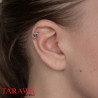 Piercing oreille tragus clef de sol acier anodisé - Tarawa