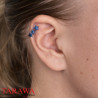 Piercing Tragus Triple étoiles bleu - Piercing oreille - Tarawa