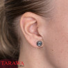 Piercing oreille faux plug en acier noir logo 69 - Tarawa.com