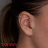 Piercing Hélix bouclier cristal rose - Tarawa.com