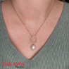Collier perle de culture sur ovale