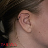 Piercing anneau nez et oreille en titane bleu